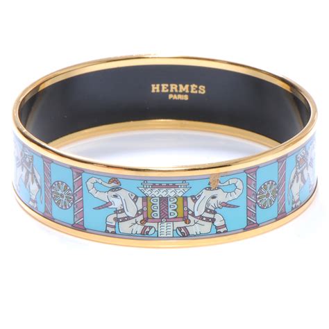 hermes elephant enamel bracelet.